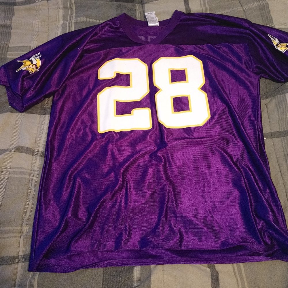 Minnesota Vikings Purple Home Adrian Peterson Screened Replica Jersey XL